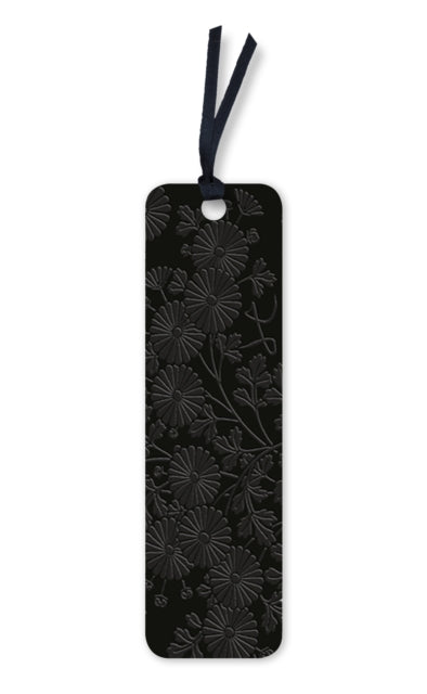 Uematsu Hobi Box Decorated with Chrysanthemums Artisan Art Vegan Leather Bookmarks pack of 10