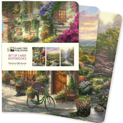 Thomas Kinkade Set of 3 Midi Notebooks