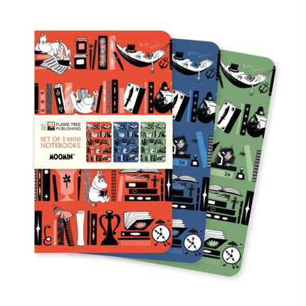Moomin Bookshelves Set of 3 Mini Notebooks