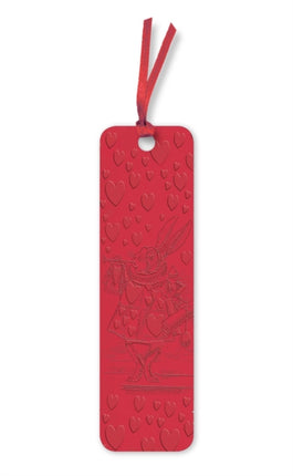 Alices Adventures in Wonderland White Rabbit Artisan Art Vegan Leather Bookmarks pack of 10