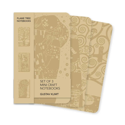 Gustav Klimt Set of 3 Mini Craft Notebooks