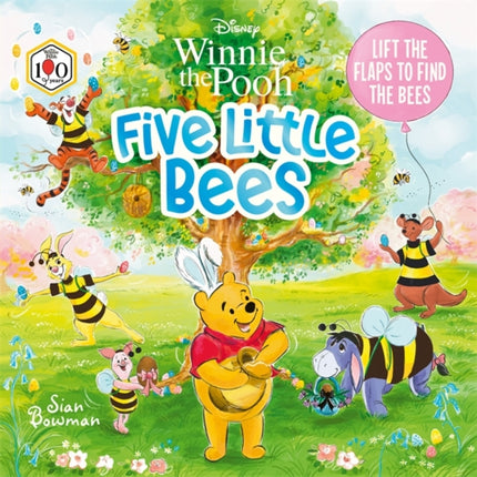 Disney Winnie the Pooh Five Little Bees An Easter lifttheflap picture book