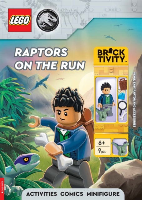 LEGO Jurassic World Raptors on the Run with Kenji minifigure baby raptor and accessories