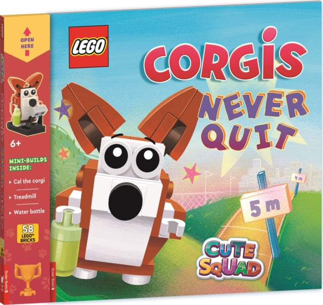 LEGO Books Cute Squad Corgis Never Quit with corgi minibuild and over 55 LEGO elements