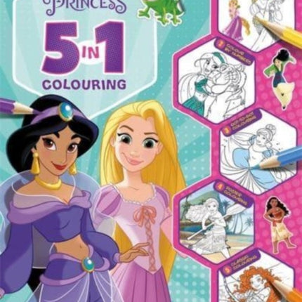 Disney Princess: 5 in 1 Colouring