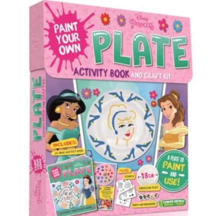 Disney Princess Paint Your Own Plate Activity Book and Craft Kit