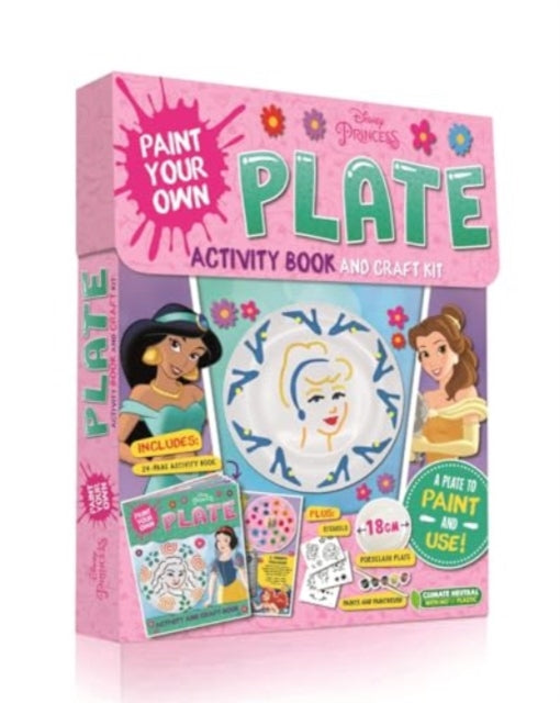 Disney Princess Paint Your Own Plate Activity Book and Craft Kit