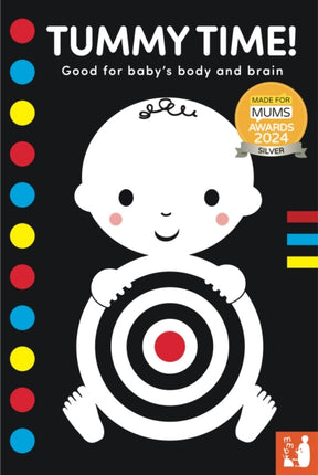 Tummy Time!: A high-contrast fold-out book with mirror for babies