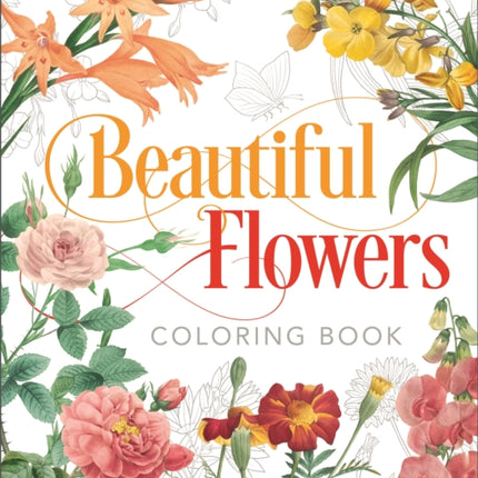 Beautiful Flowers Coloring Book