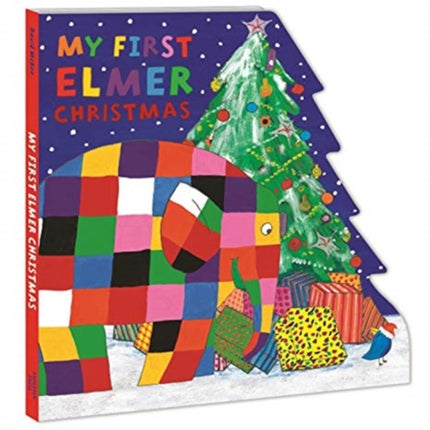 My First Elmer Christmas: Shaped Board Book