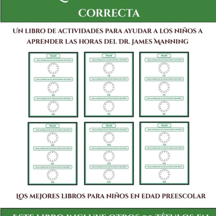 Los mejores libros para ninos en edad preescolar Dibuja las manecillas del reloj para que muestren la hora correcta