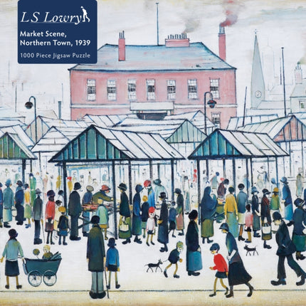 Adult Jigsaw Puzzle L.S. Lowry Market Scene Northern Town 1939