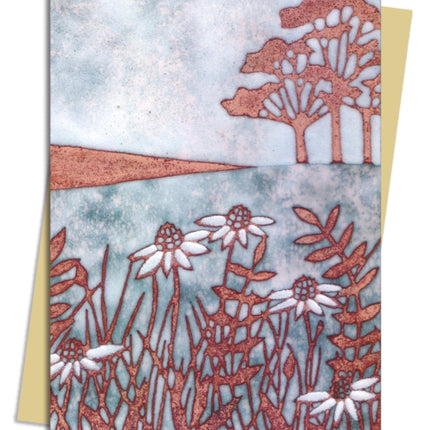 Janine Partington: Copper Foil Meadow Scene Greeting Card Pack: Pack of 6