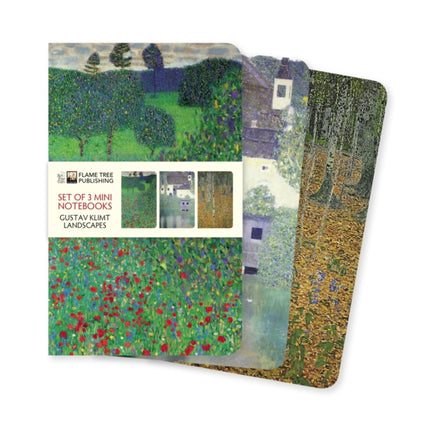 Klimt Landscapes Set of 3 Mini Notebooks