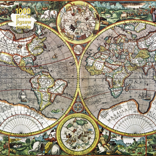 Adult Jigsaw Puzzle Pieter van den Keere Antique Map of the World