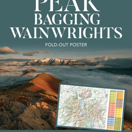 Peak Bagging: Wainwrights Fold-out Poster: Folding poster map (438mm x 672mm) of 45 routes designed to complete all 214 Wainwrights in the most efficient way