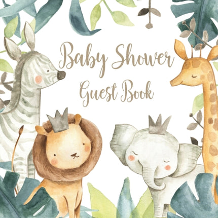 Safari Baby Shower Guest Book (Hardcover)