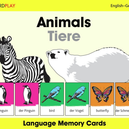 Language Memory Cards  Animals  EnglishGerman