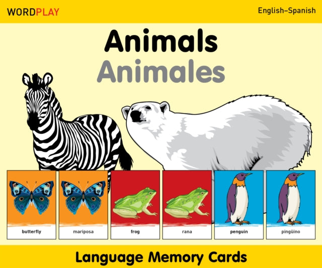 Language Memory Cards  Animals  EnglishSpanish Wordplay