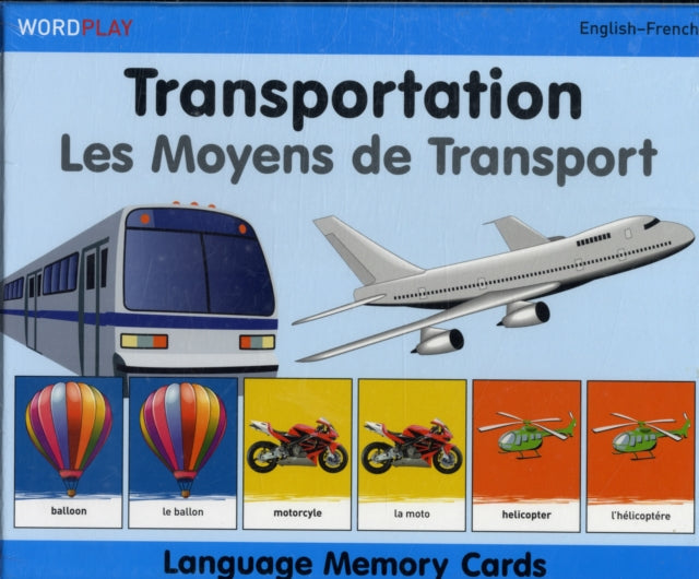 Language Memory Cards  Transportation  EnglishFrench Wordplay