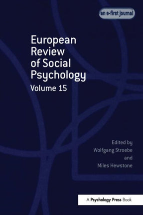 European Review of Social Psychology: Volume 15