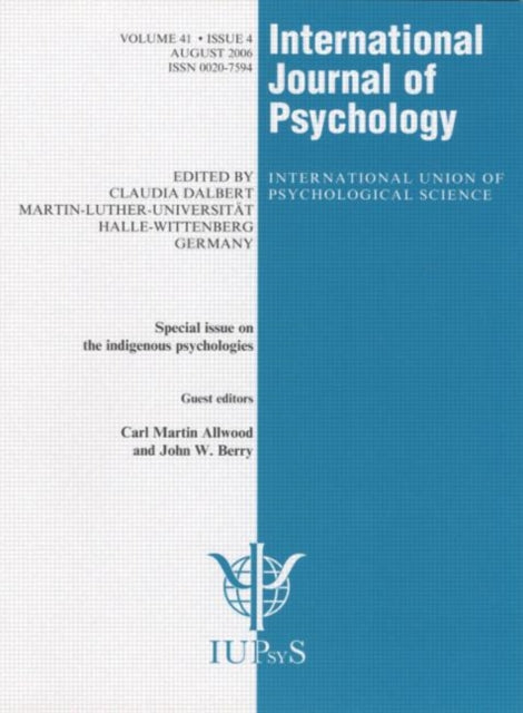 Indigenous Psychologies: A Special Issue of the International Journal of Psychology