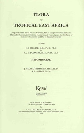 Flora of Tropical East Africa: Hypoxidaceae: