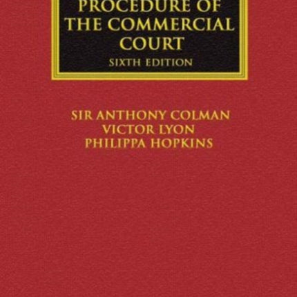 The Practice and Procedure of the Commercial Court