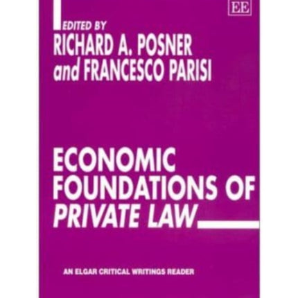 Economic Foundations of Private Law