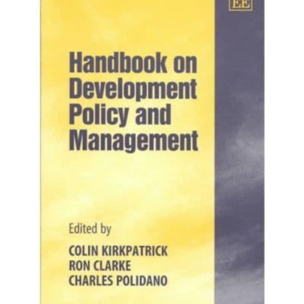 Handbook on Development Policy and Management