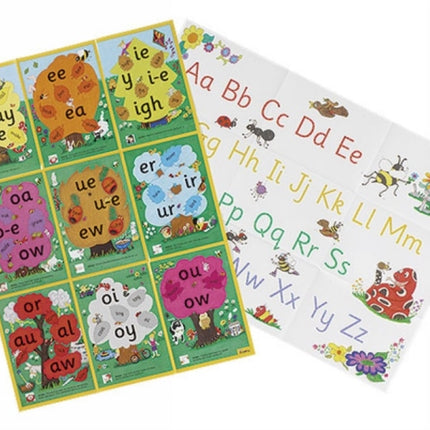 Jolly Phonics Alternative Spelling & Alphabet Posters: In Print Letters (American English edition)