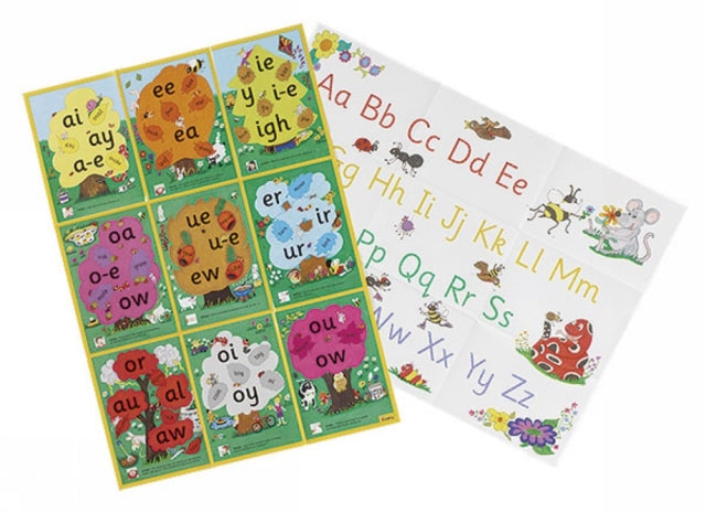 Jolly Phonics Alternative Spelling & Alphabet Posters: In Print Letters (American English edition)