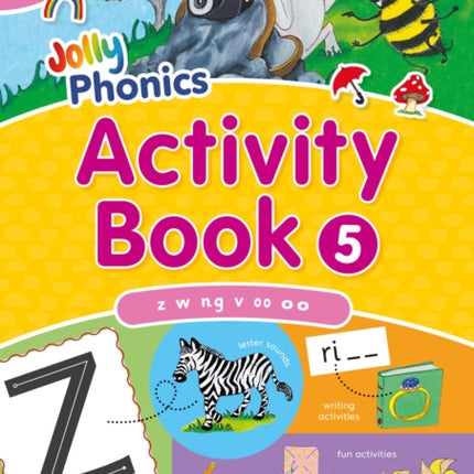 Jolly Phonics Activity Book 5: In Precursive Letters (British English edition)