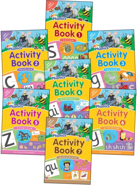 Jolly Phonics Activity Books 1-7: in Precursive Letters (British English edition)