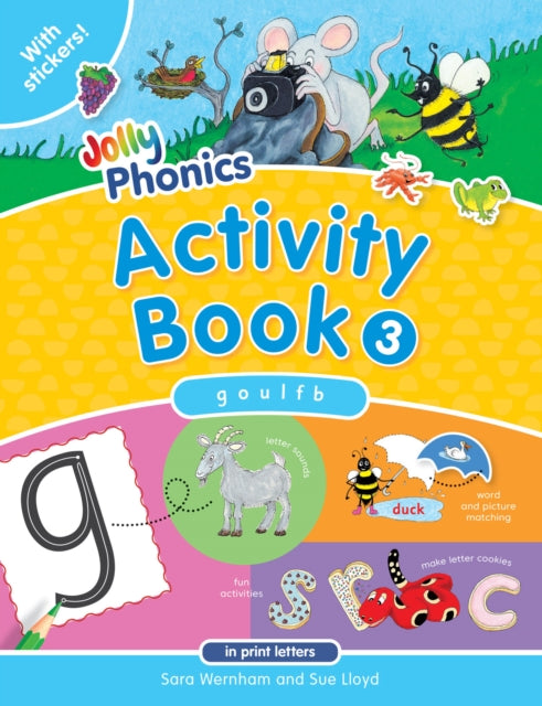 Jolly Phonics Activity Book 3: In Print Letters (American English edition)