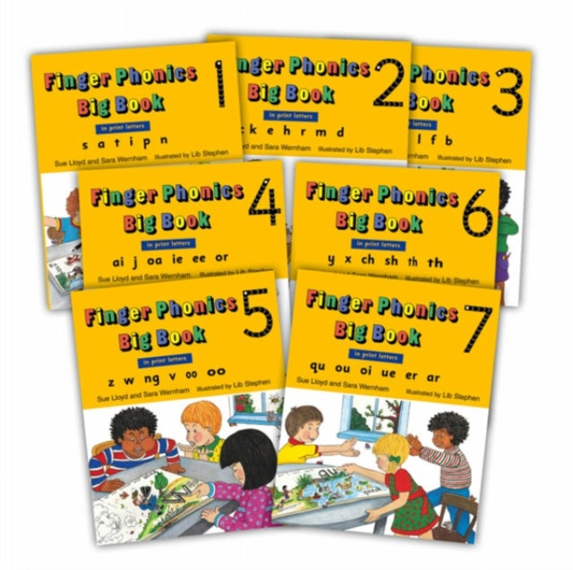 Finger Phonics Big Books 1-7: in Print Letters