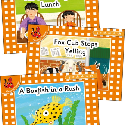 Jolly Phonics Orange Level Readers Set 6: in Precursive Letters (British English edition)