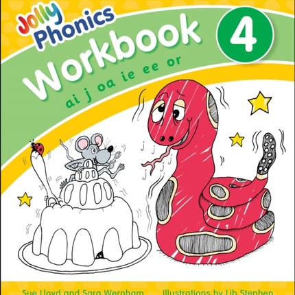 Jolly Phonics Workbook 4: in Precursive Letters (British English edition)