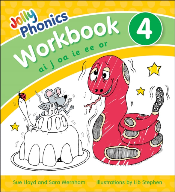 Jolly Phonics Workbook 4: in Precursive Letters (British English edition)