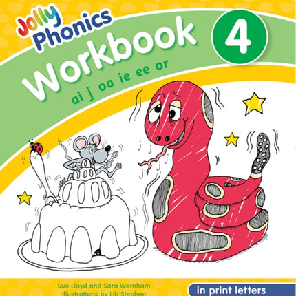 Jolly Phonics Workbook 4: In Print Letters (American English edition)