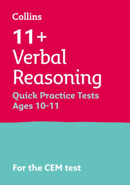 Collins 11+ Practice – 11+ Verbal Reasoning Quick Practice Tests Age 10-11 (Year 6): For the 2024 CEM Tests