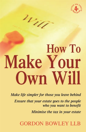 How To Make Your Own Will, 4th Ed