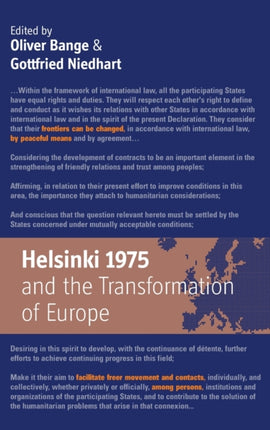 Helsinki 1975 and the Transformation of Europe