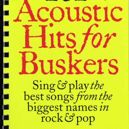 101 Acoustic Hits For Buskers