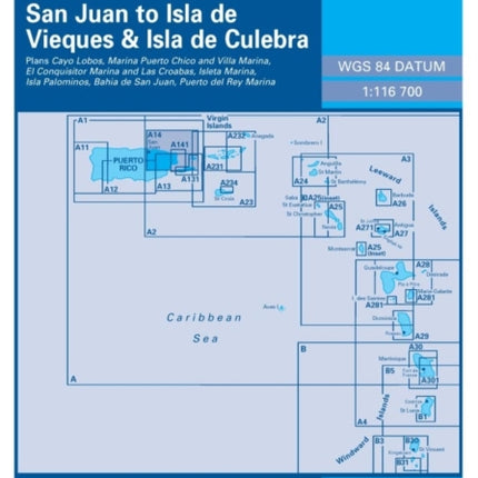 Imray Iolaire Chart A14: San Juan to Islas De Vieques and Isla De Culebra: 2007