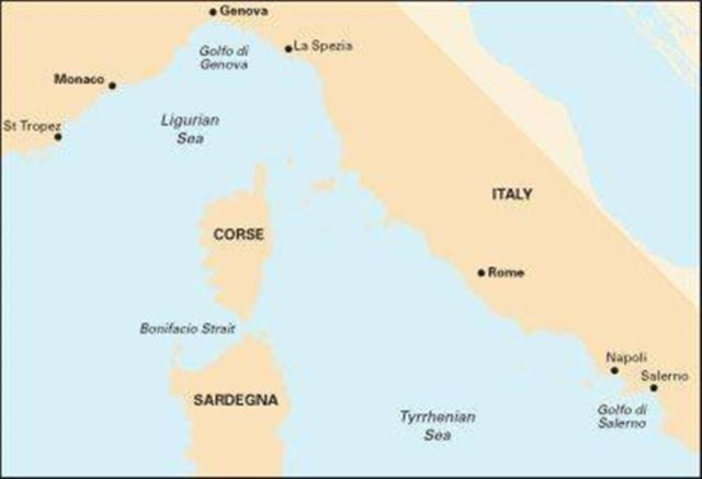 Imray Chart M40: Ligurian and Tyrrhenian Sea