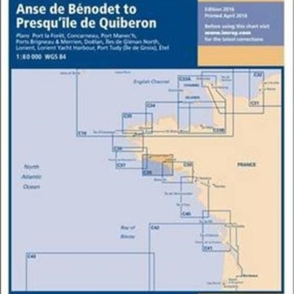 Imray Chart C38: Anse de Benodet to Presqu'ile de Quiberon