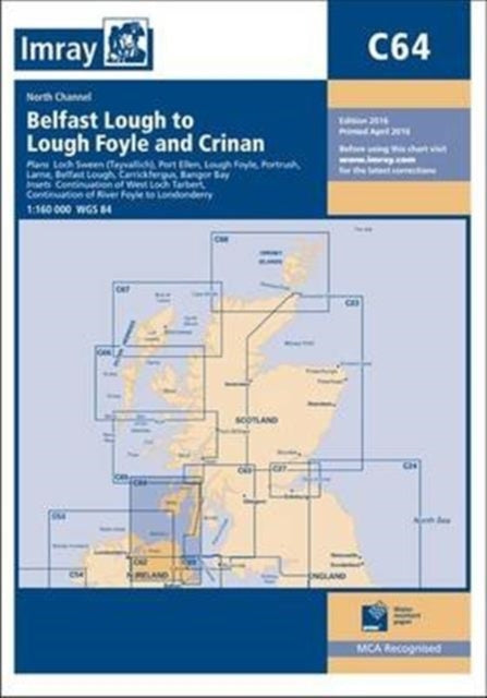 Imray Chart C64: North Channel - Belfast Lough to Lough Foyle and Crinan