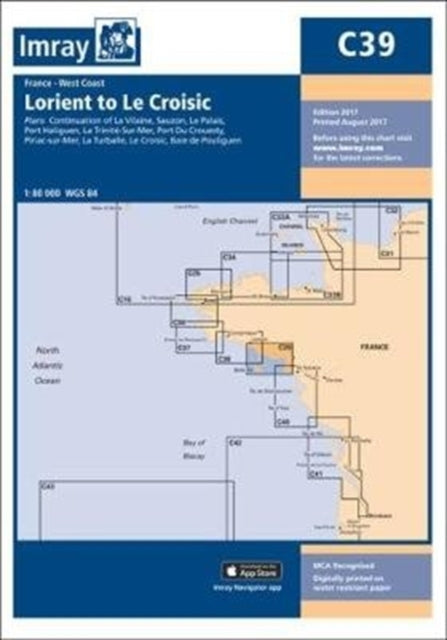 Imray Chart C39: Lorient to Le Croisic