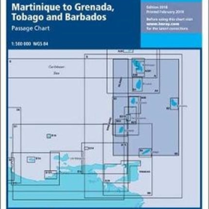 Imray Chart B5: Martinique to Tobago and Barbados Passage Chart